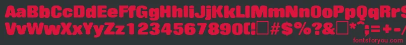 JaggerSf Font – Red Fonts on Black Background