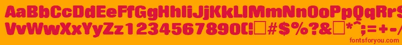 JaggerSf Font – Red Fonts on Orange Background