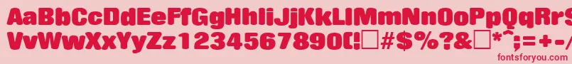 JaggerSf Font – Red Fonts on Pink Background