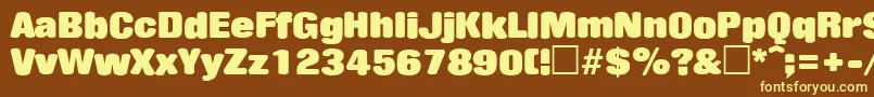 JaggerSf Font – Yellow Fonts on Brown Background