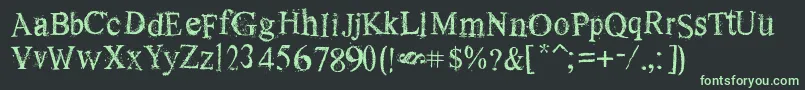 フォントOldDreams – 黒い背景に緑の文字