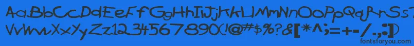 BrokenarrowdriveRegularTtext Font – Black Fonts on Blue Background