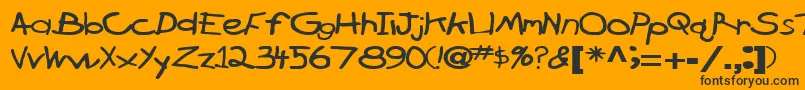 BrokenarrowdriveRegularTtext-Schriftart – Schwarze Schriften auf orangefarbenem Hintergrund
