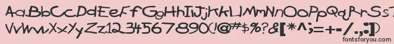 BrokenarrowdriveRegularTtext Font – Black Fonts on Pink Background