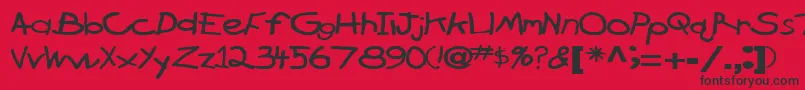 BrokenarrowdriveRegularTtext Font – Black Fonts on Red Background