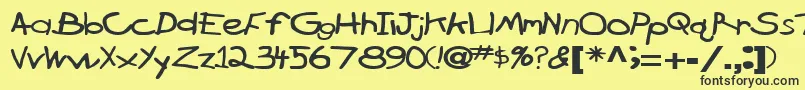 BrokenarrowdriveRegularTtext Font – Black Fonts on Yellow Background