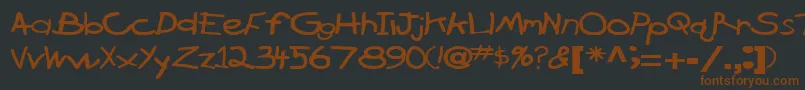 BrokenarrowdriveRegularTtext Font – Brown Fonts on Black Background