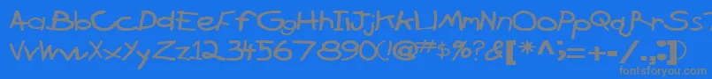 BrokenarrowdriveRegularTtext-Schriftart – Graue Schriften auf blauem Hintergrund