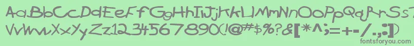 BrokenarrowdriveRegularTtext Font – Gray Fonts on Green Background