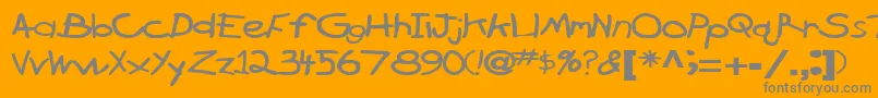 BrokenarrowdriveRegularTtext-Schriftart – Graue Schriften auf orangefarbenem Hintergrund