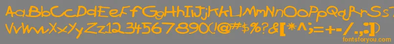 BrokenarrowdriveRegularTtext-Schriftart – Orangefarbene Schriften auf grauem Hintergrund