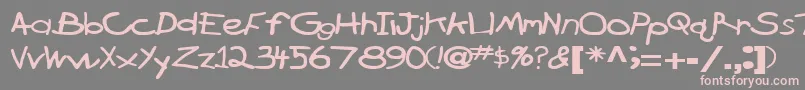 フォントBrokenarrowdriveRegularTtext – 灰色の背景にピンクのフォント