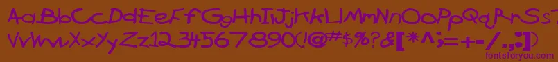 フォントBrokenarrowdriveRegularTtext – 紫色のフォント、茶色の背景
