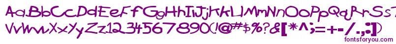 フォントBrokenarrowdriveRegularTtext – 白い背景に紫のフォント