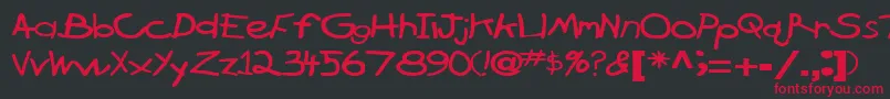 Police BrokenarrowdriveRegularTtext – polices rouges sur fond noir