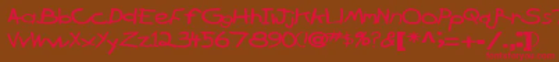 BrokenarrowdriveRegularTtext Font – Red Fonts on Brown Background