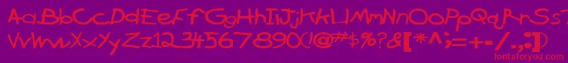 BrokenarrowdriveRegularTtext Font – Red Fonts on Purple Background