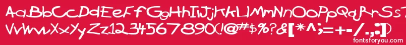 BrokenarrowdriveRegularTtext Font – White Fonts on Red Background