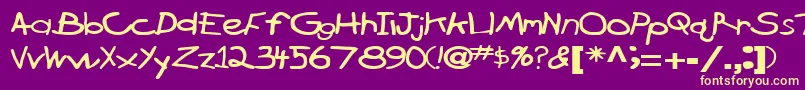 BrokenarrowdriveRegularTtext Font – Yellow Fonts on Purple Background