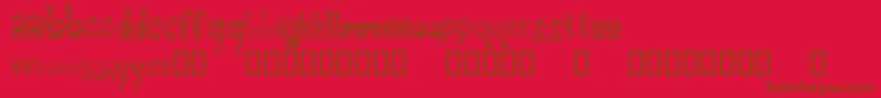Frenzy Font – Brown Fonts on Red Background