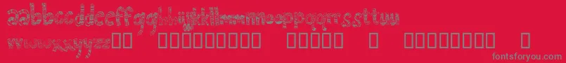 Frenzy Font – Gray Fonts on Red Background