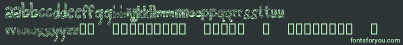 フォントFrenzy – 黒い背景に緑の文字