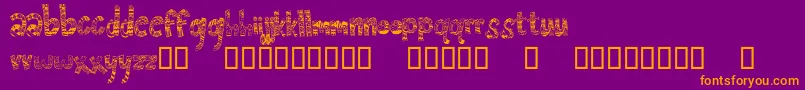 Frenzy Font – Orange Fonts on Purple Background