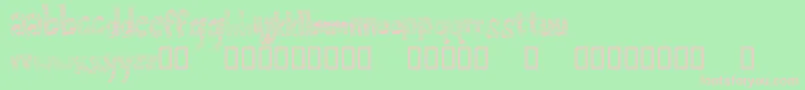 Frenzy Font – Pink Fonts on Green Background