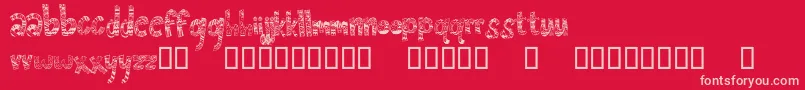 Frenzy Font – Pink Fonts on Red Background