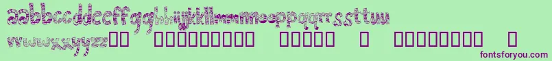 Frenzy Font – Purple Fonts on Green Background