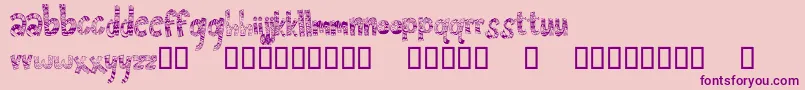 Frenzy Font – Purple Fonts on Pink Background