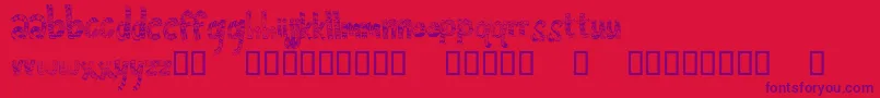 Frenzy Font – Purple Fonts on Red Background
