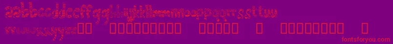 Frenzy Font – Red Fonts on Purple Background