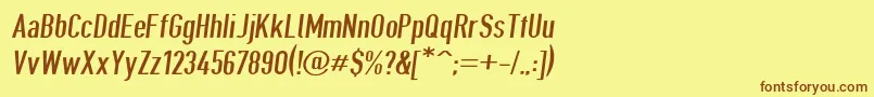 Giveahootbkobl Font – Brown Fonts on Yellow Background