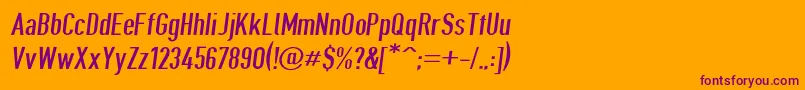 Giveahootbkobl Font – Purple Fonts on Orange Background