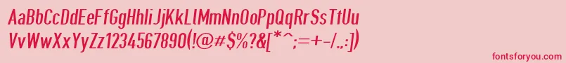 Giveahootbkobl-Schriftart – Rote Schriften auf rosa Hintergrund