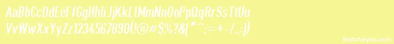 Giveahootbkobl Font – White Fonts on Yellow Background