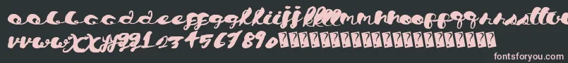 Chronicalscript Font – Pink Fonts on Black Background