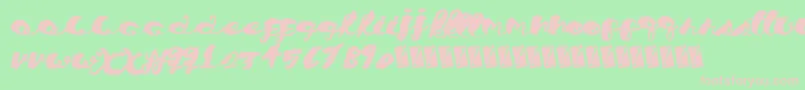 Chronicalscript Font – Pink Fonts on Green Background