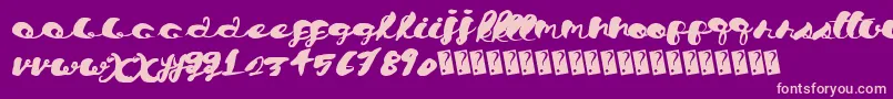 Chronicalscript Font – Pink Fonts on Purple Background