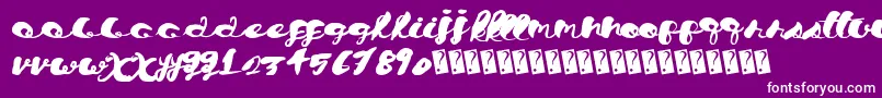 fuente Chronicalscript – Fuentes Blancas Sobre Fondo Morado