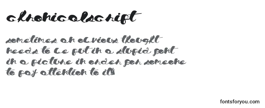 Review of the Chronicalscript Font