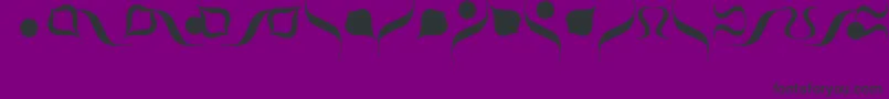 Czcionka PompeijanaBorders – czarne czcionki na fioletowym tle