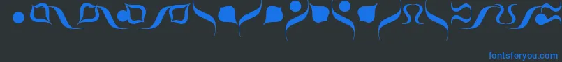 PompeijanaBorders Font – Blue Fonts on Black Background