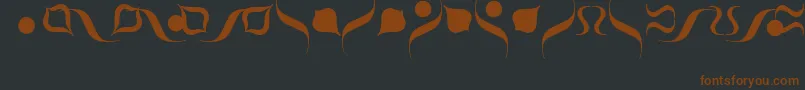 PompeijanaBorders-Schriftart – Braune Schriften auf schwarzem Hintergrund