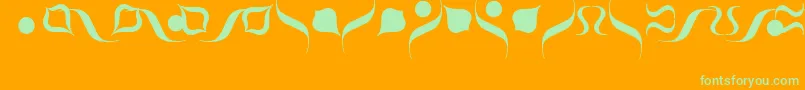 PompeijanaBorders Font – Green Fonts on Orange Background