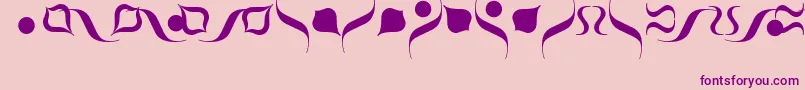 PompeijanaBorders-Schriftart – Violette Schriften auf rosa Hintergrund