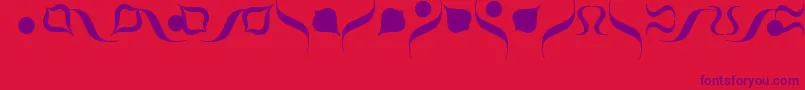 Police PompeijanaBorders – polices violettes sur fond rouge
