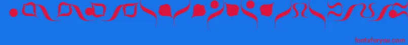 PompeijanaBorders Font – Red Fonts on Blue Background