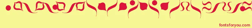 PompeijanaBorders Font – Red Fonts on Yellow Background